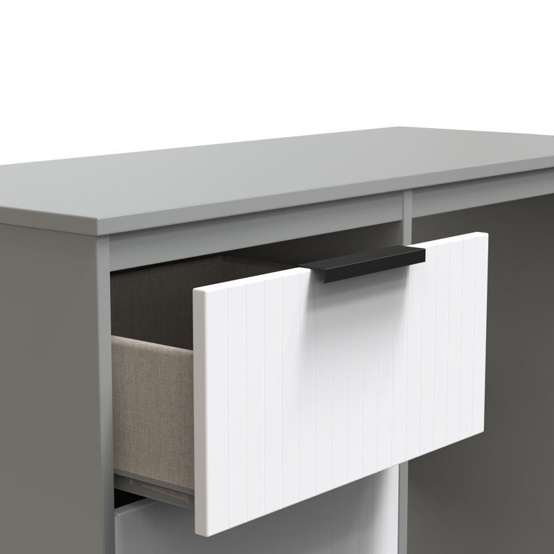 Berklie Dressing Table, White Matt/Dusk Grey