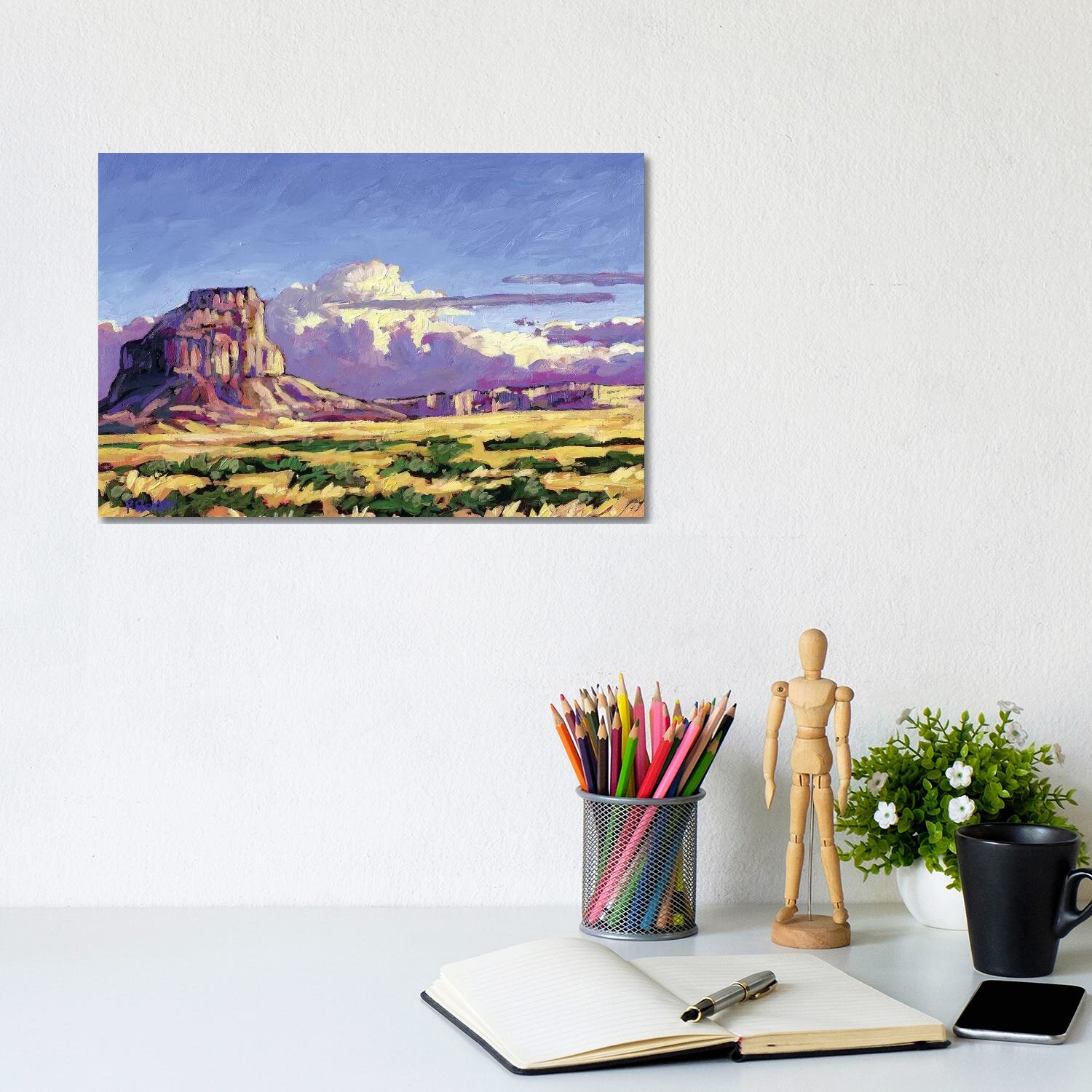 Fajada Butte Chaco Canyon New Mexico On Canvas by Patty Baker Painting