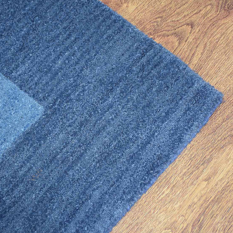 Helena Hand Tufted Wool Eco-Friendly Area Rugs - Rectangle, Blue Color, Contemporary Modern Design, High Pile Thick Handmade Anti Skid Area Rugs for Living Room, Bed Room