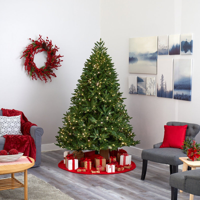 84' H Lighted Artificial Spruce Christmas Tree