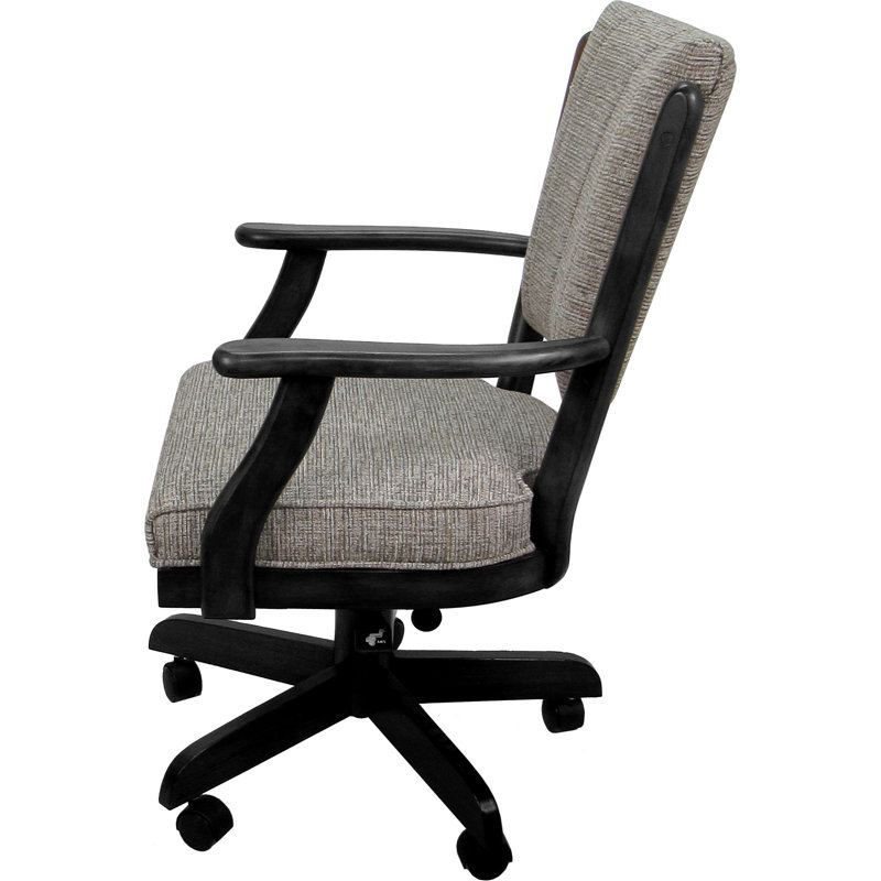 Chaise sur roulettes Dalani, Bois gris / brun clair