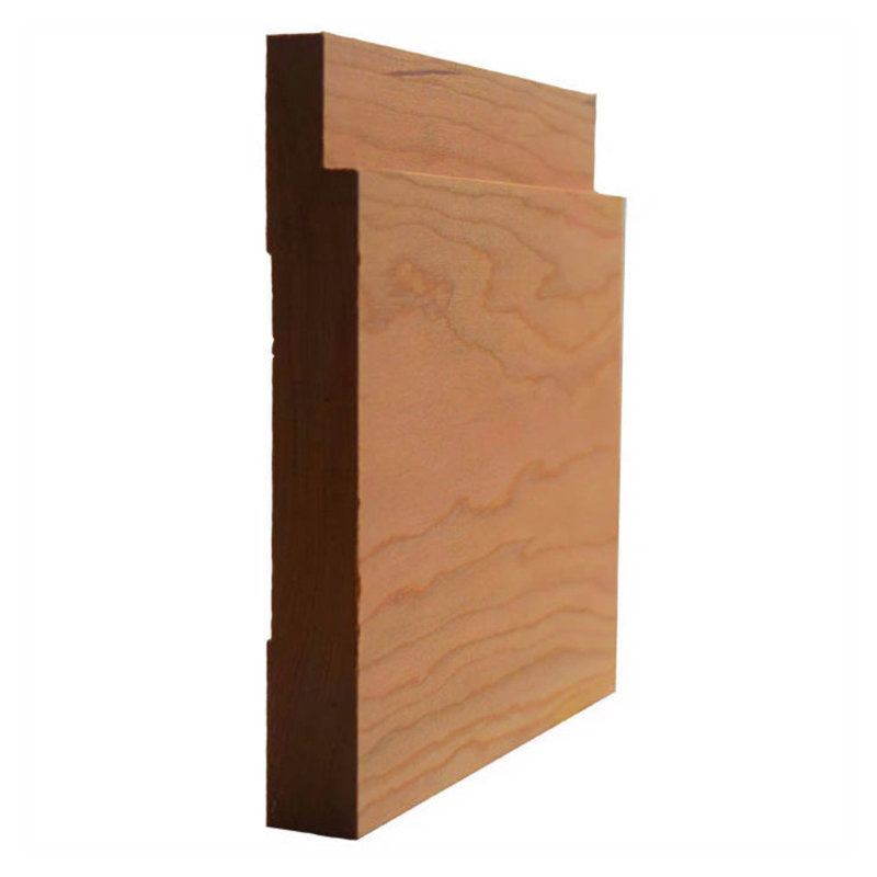 Plinthe entaillée de 5-1 / 4 po de hauteur x 11/16 po de moulure. Sans finition, Cerisier