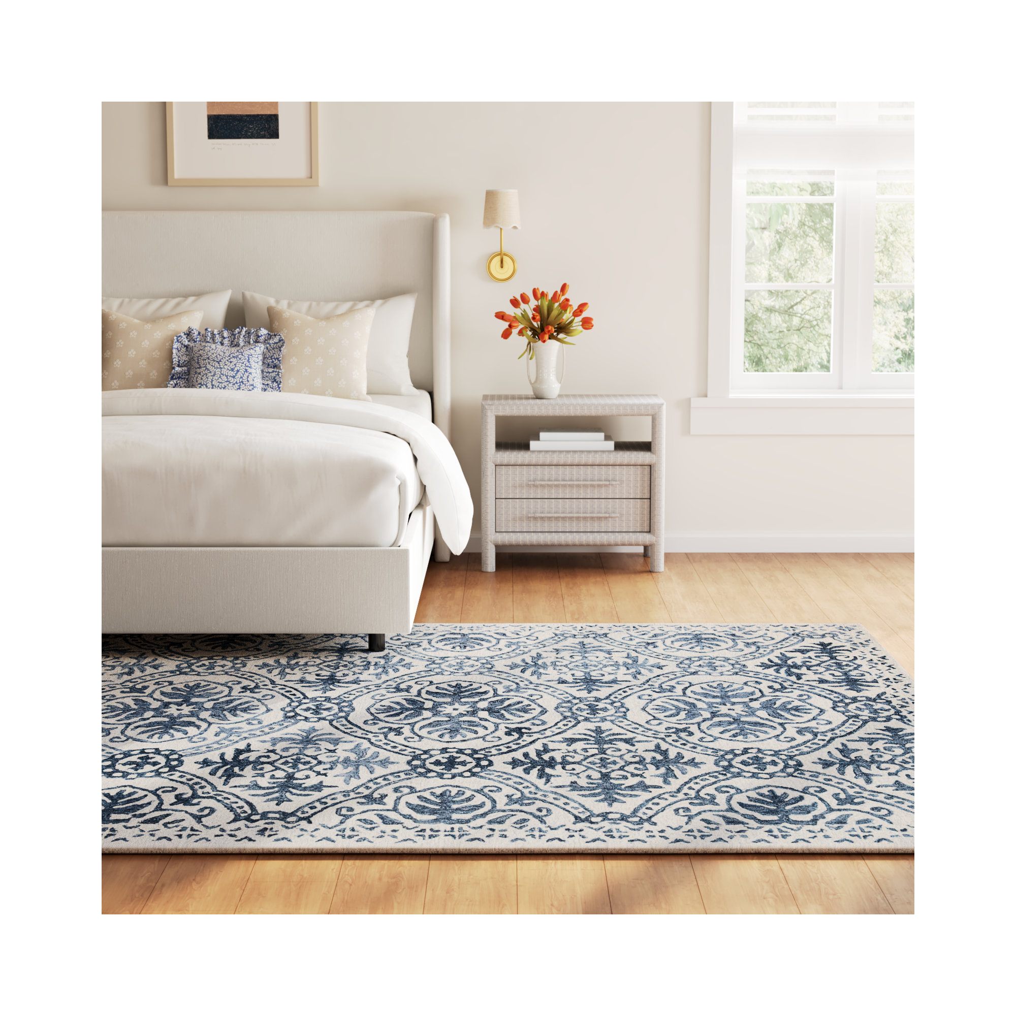 Lauren Ralph Lauren Nina Hand Tufted Wool Pile Oriental Rug, Rectangle 10' x 14'