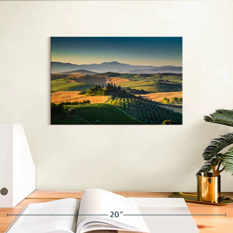 Collines et vallées de Nicci, Toscane, H 8 po x l 12 po
