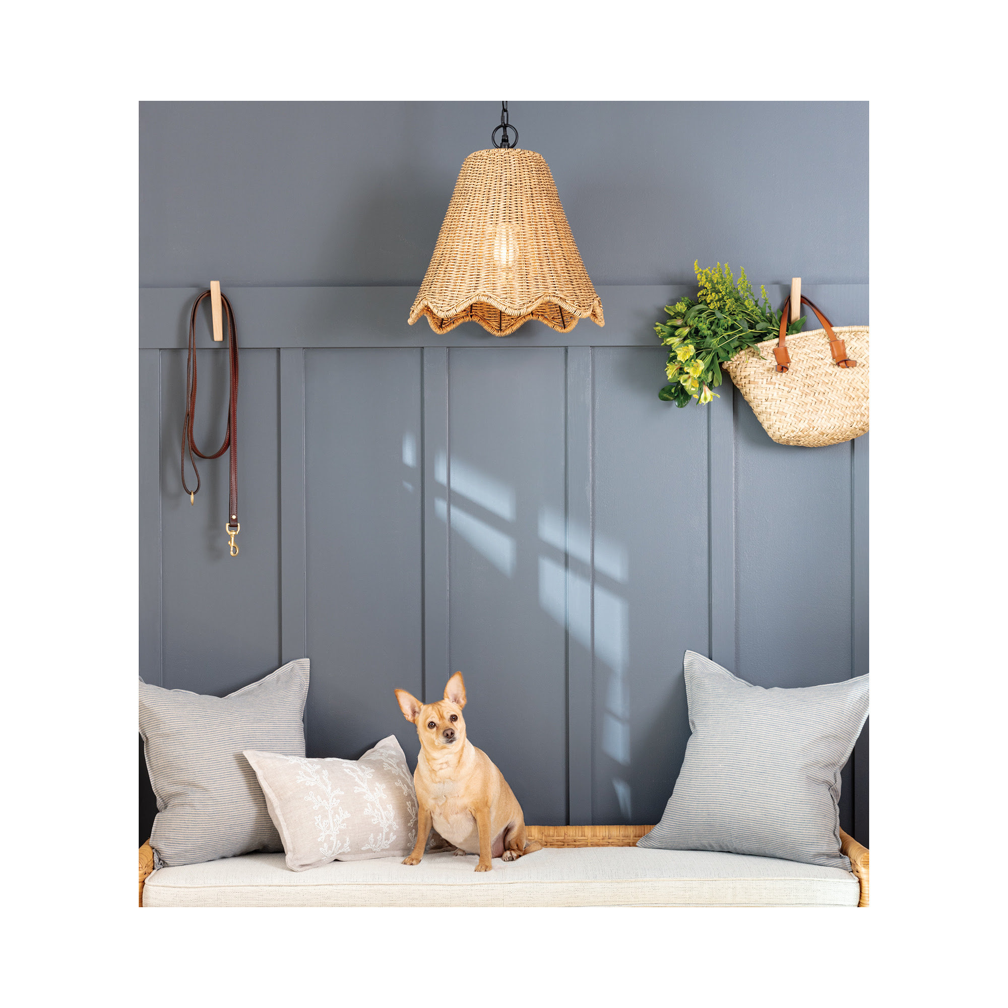 Summer Pendant Large (Weathered Natural), 22.75" H x 16" W x 16" D