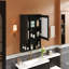 Armoire de toilette 2 en 1, armoire à pharmacie murale de 30 pouces avec tablettes réglables et portes à fermeture douce, miroir haute définition avec rangement pour meuble-lavabo de salle de bain-368590524