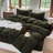 DONEUS Striped Duvet Cover Set 100% Washed Cotton Linen Like Soft Feelling Breathable Bedding-120141889-113054932
