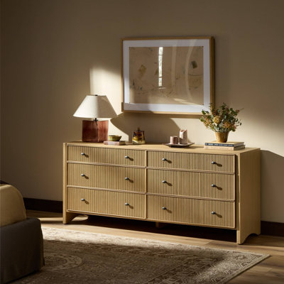 Maloney 6 Drawer Dresser-Light Wash Oak