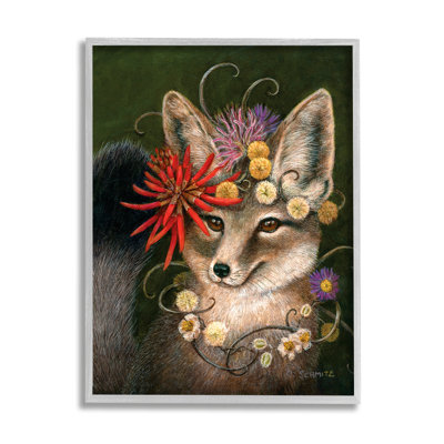 " Botanical Fox Flowers " Acrylic Painting