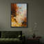 Art mural encadré, impression abstraite brune et bleue pour le décor du salon-118150868-120281250-118150867