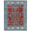 Wool Oriental Area Rug in Rust/Ivory/Blue-106951627