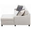 Canapé modulaire rembourré en L confortable avec méridienne réversible et coussins décoratifs assortis pour les réunions de famille