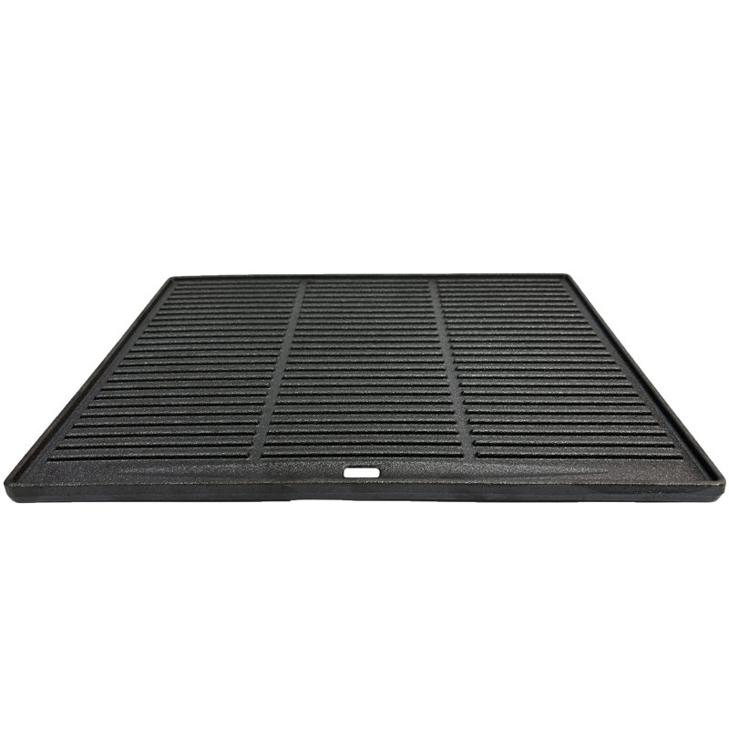 Plaque de cuisson carrée en fonte 18 po x 14 po réversible, plate et inégale, facile à entretenir, idéale pour le steak