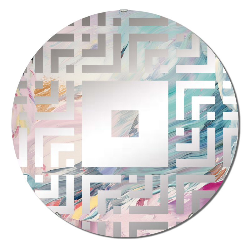Miroir mural carré Spring Miracles In Tender Retro Pastel, 23,6 po x 23,6 po