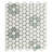 Thassos White and Ming Green 1" x 1" Marble Honeycomb Mosaic Wall & Floor Tile