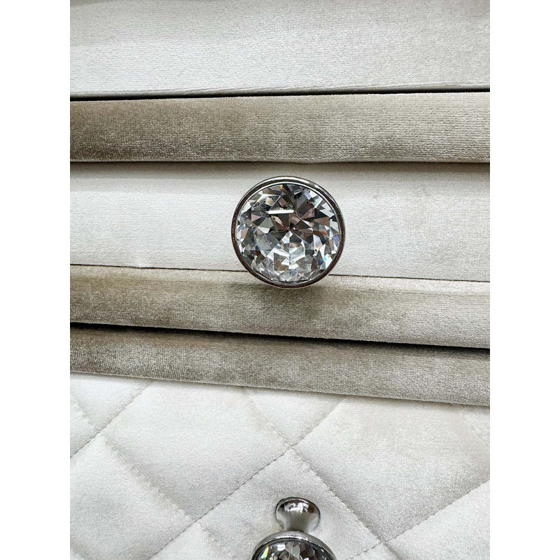 Table de chevet en velours beige Lucienne