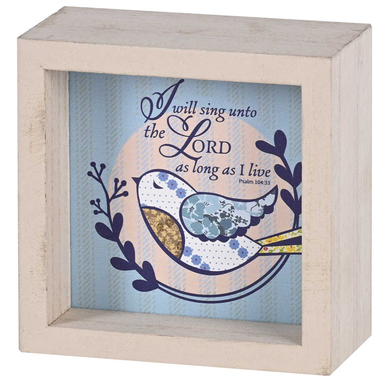 Tabletop 2 Sided Art I Will Sing 4X4