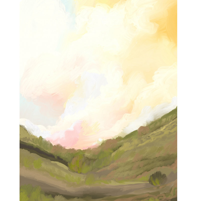 Serene Valley Light by Josie George — Landscape Wall Art, 16 × 24, Framed Print, Brown