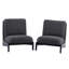 Ensemble de deux chaises d'appoint modernes avec structure en bois massif, support ergonomique, coussin intégré et assemblage sans effort pour le salon ou le bureau à domicile.-422181217-422181218