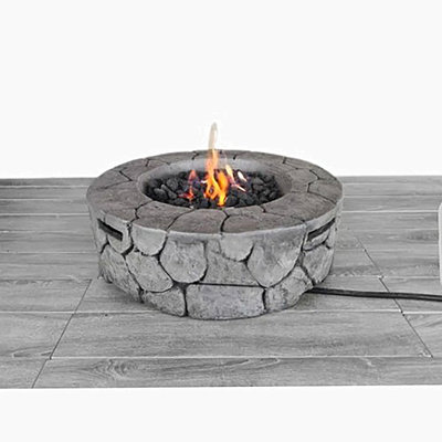 9" H X 28" W Fiber Reinforced Concrete Outdoor Fire Pit