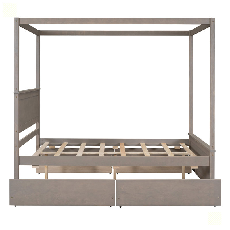 Brakefield Canopy Storage Bed, Light Brown