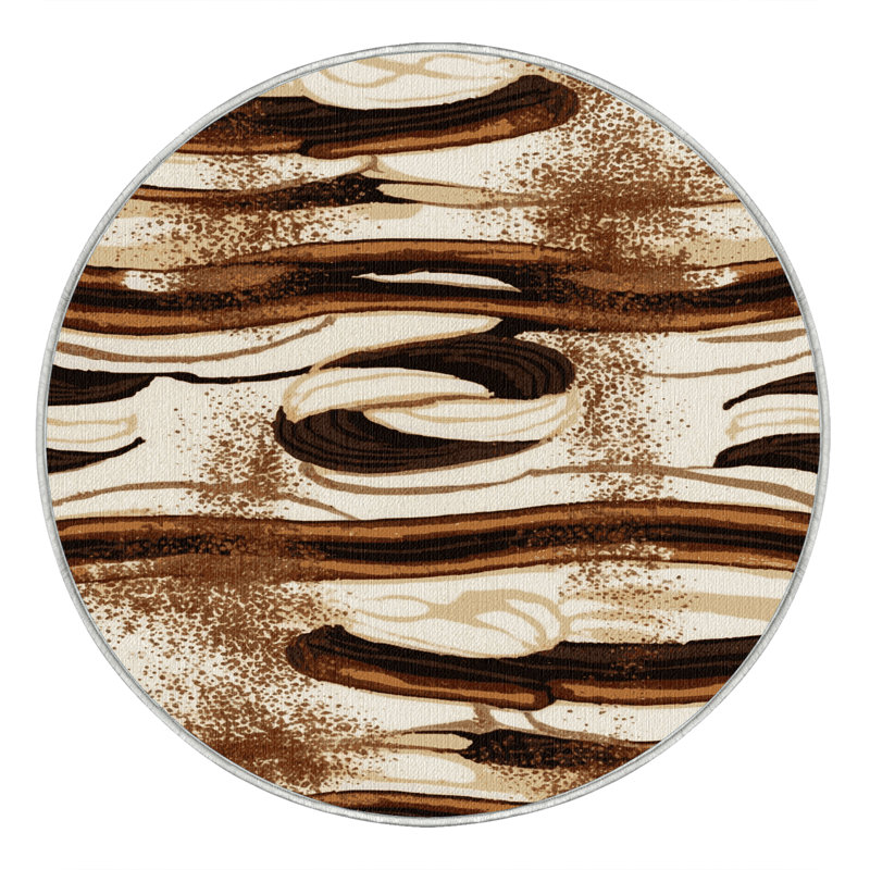  Tapis lavable Tiramisu Desserts, Rond 4 pi