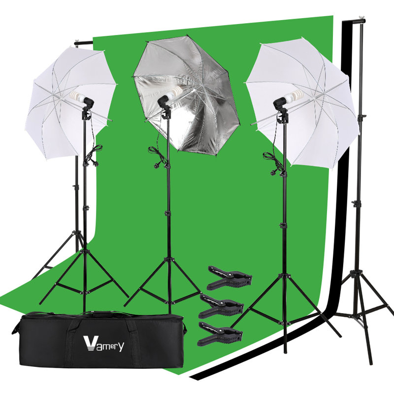 220V 45W Photo Photography Umbrella Lighting Kit