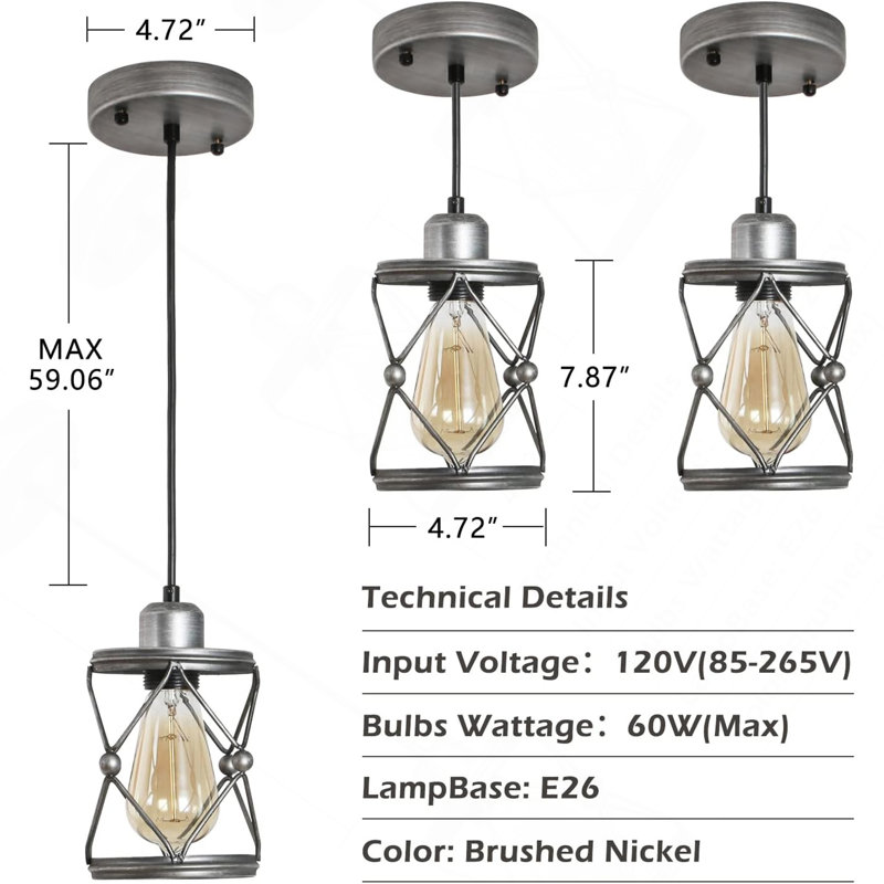 Luminaire suspendu industriel pour îlot de cuisine