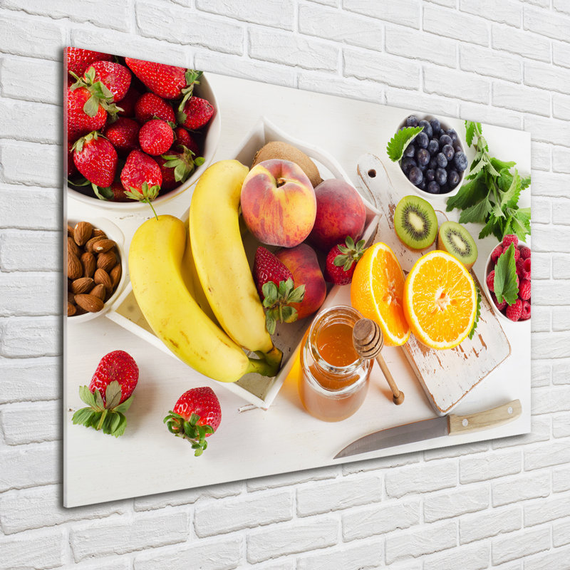 Fruit And Honey - Unframed Art Prints on Glass