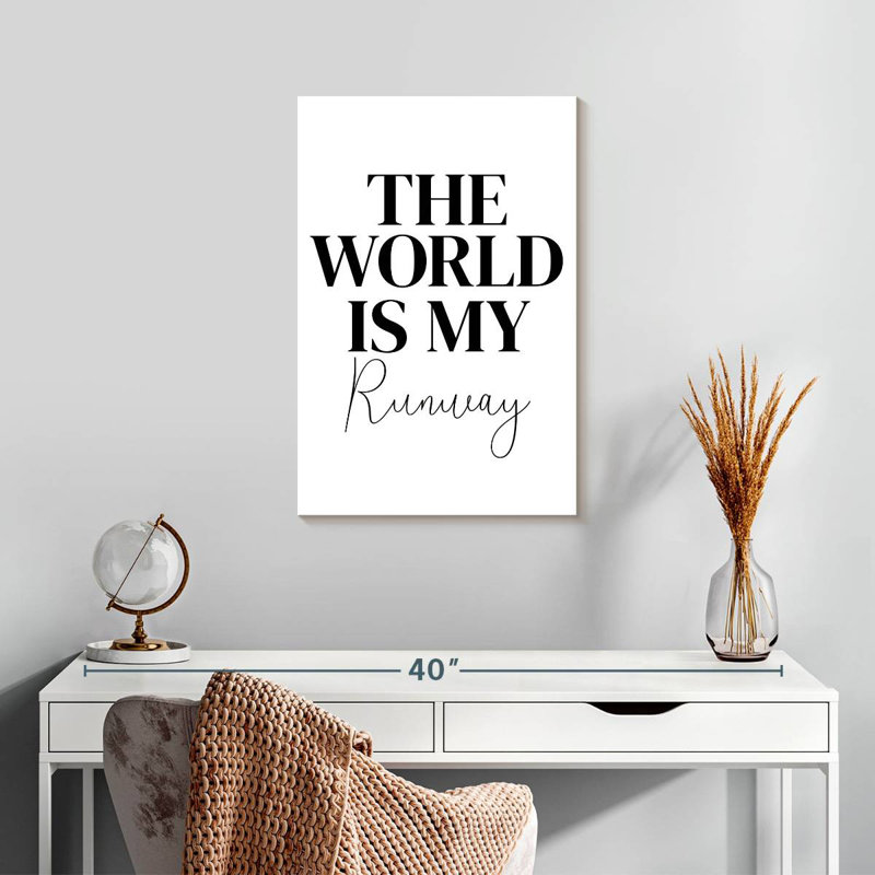 World Runway Typography, 24" H x 16" W