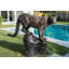 Statue cougar géant en bronze sur un rocher 64 po x 24 po x H 52 po