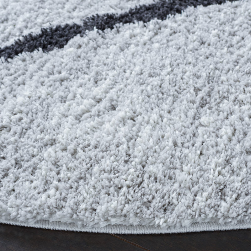 Tapis à poils longs Poulsbo, Rond 6 pi 7 po