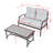 2-Piece Outdoor Conversation Set With Dark Gray Cushions-769465980