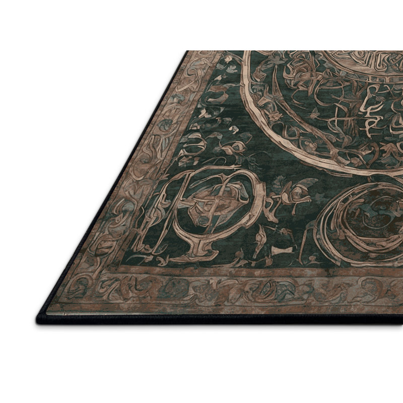 Tapis gris soyeux et moelleux, Rectangulaire 3 pi x 5 pi