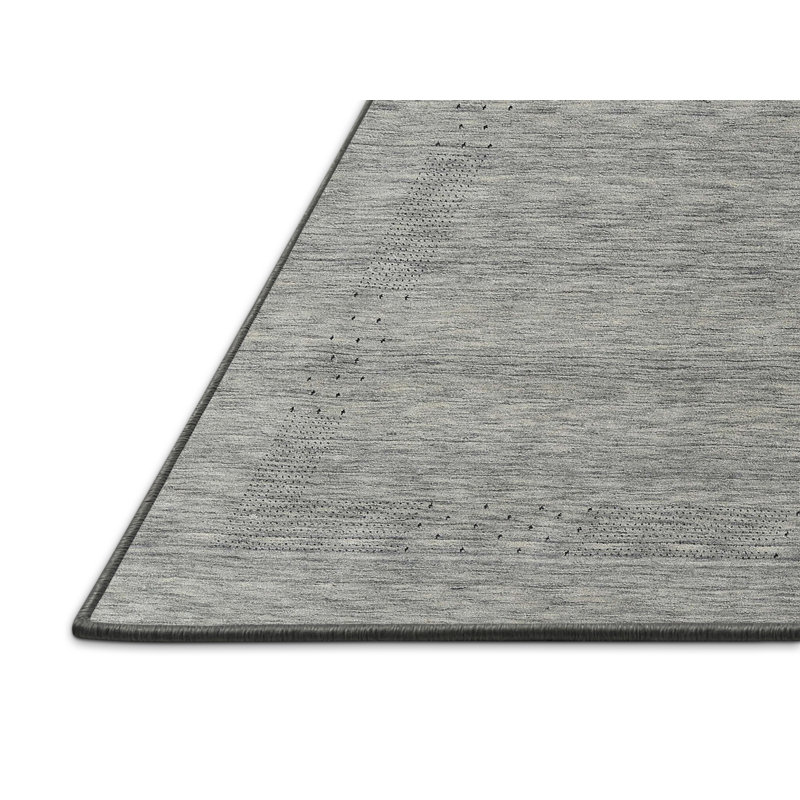 Tapis contemporain gris, Rectangle 5 pi x 7 pi