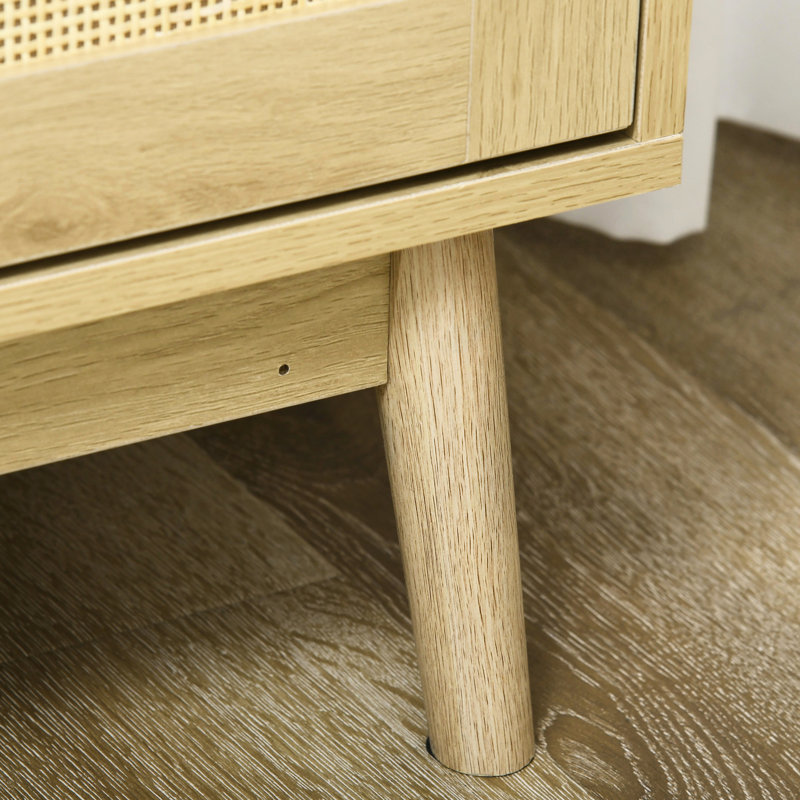 Buffet naturel avec portes pour armoire de rangement et rangement réfléchi