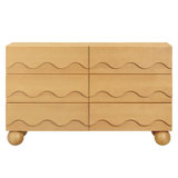 Lido Wave 6-Drawer Wide Assembled Dresser (56")
