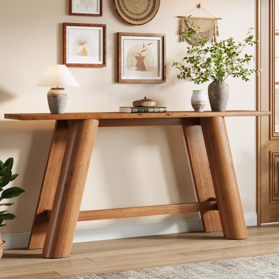 70.87" Long Solid Wood Console Table