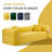 Floor Couch - 3 Seats Compression Sofa with Pillows Hybrid Sofa Pocketed Spring-782998073