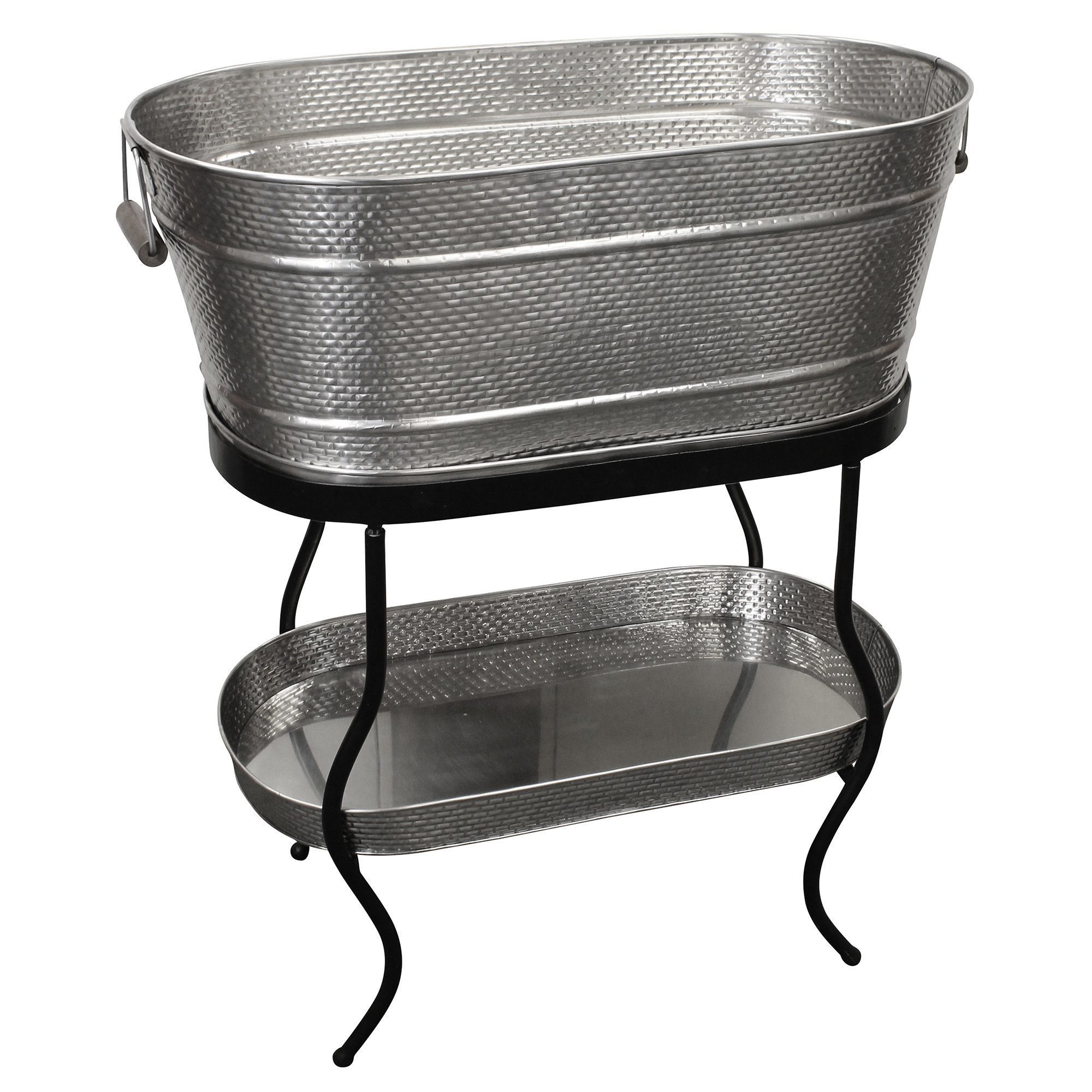 Gracie Oaks Hebb TableCraft Brickhouse Collection 12.75-Gallon Stainless Steel Beverage Tub Set, Includes Stand & Accessories & Reviews | Wayfair