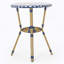 Ensemble bistro d'extérieur en aluminium 3 pièces, bleu marine, avec finition en bambou-833725718
