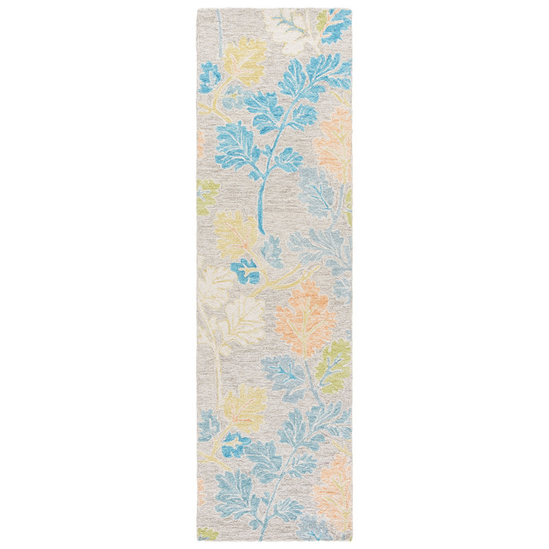 Jardin Hand Tufted Wool;Cotton Floral Indoor Rug, Runner 2'3" x 8'