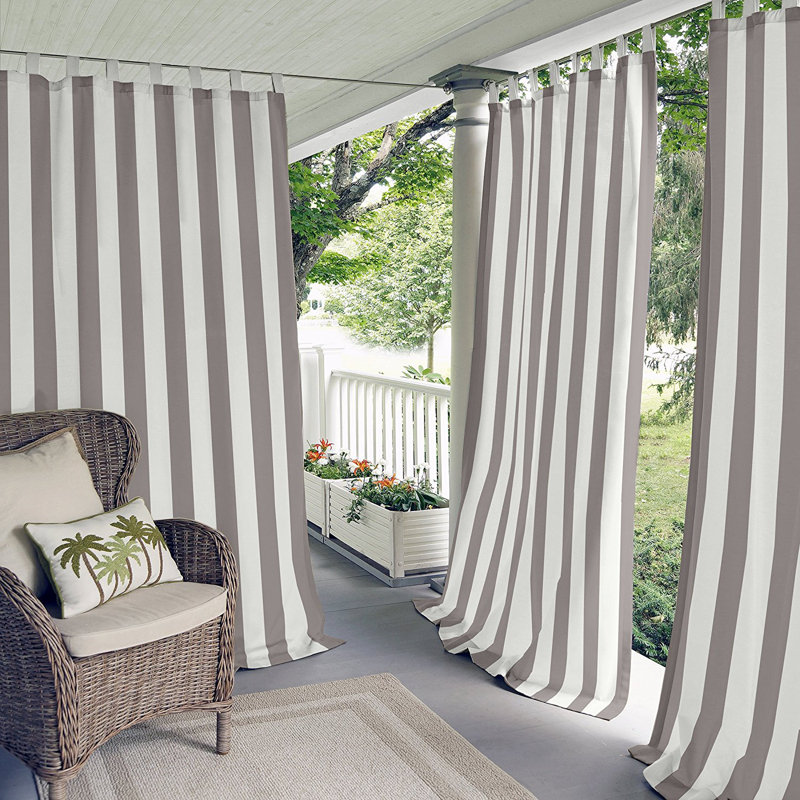 Shay Polyester Room Darkening Single Curtain Panel, 50" W x 95" L, Gray