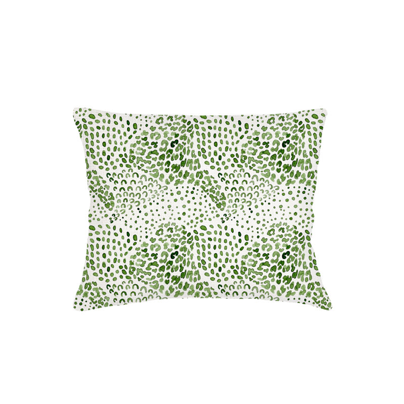Coussin vert en velours vert 28x36, Vert, Rectangle H 28 po x l 36 po, Duvet synthétique