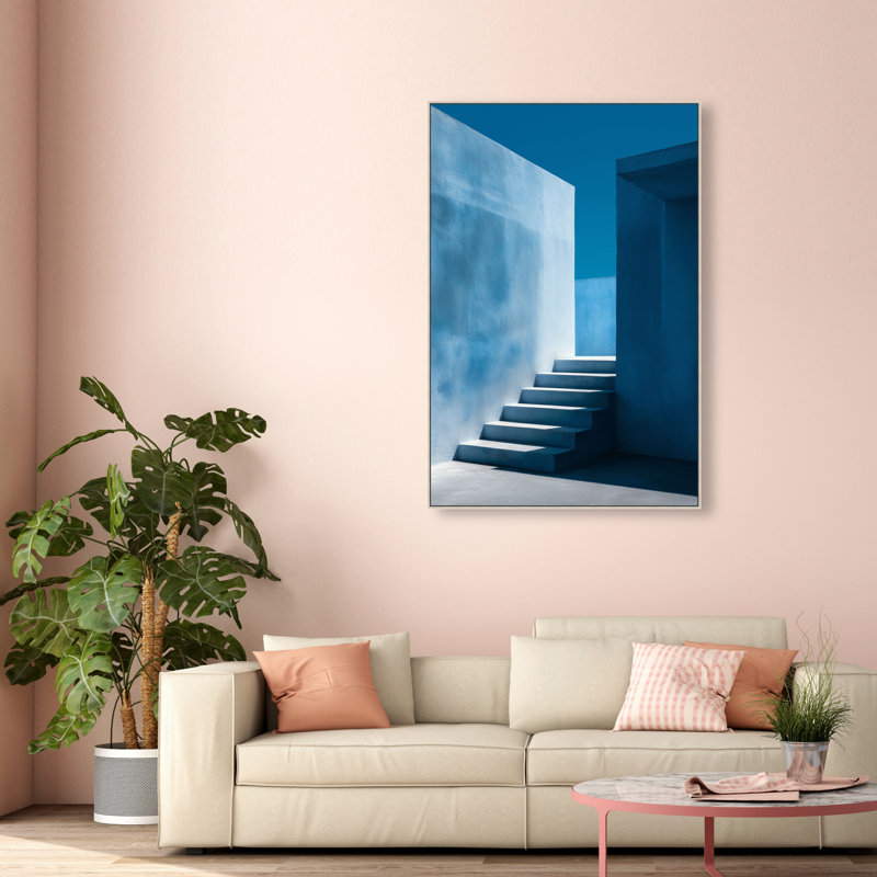 Deep Ocean Walls II Print by Oliver Gal, 46"H x 31"W, Silver Floater Frame