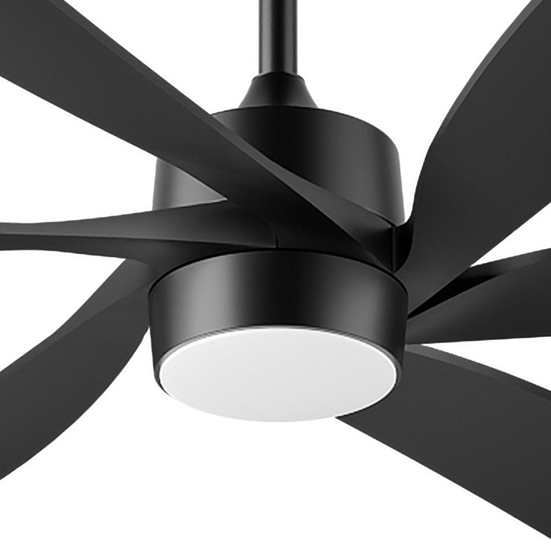 Luvina 64 Inch Ceiling Fan with Light and Remote, Modern High CFM 6 Blades Large Airflow Ceiling Fan, Quiet Reversible DC Motor, Indoor Fan for Living Room Kitchen Garage