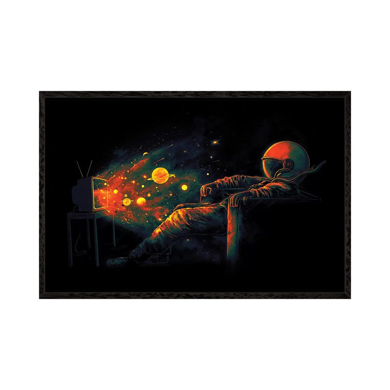 Cosmic Channel by Nicebleed - Print on Canvas, Black Framed Canvas, 101.6 cm H x 66.04 cm W