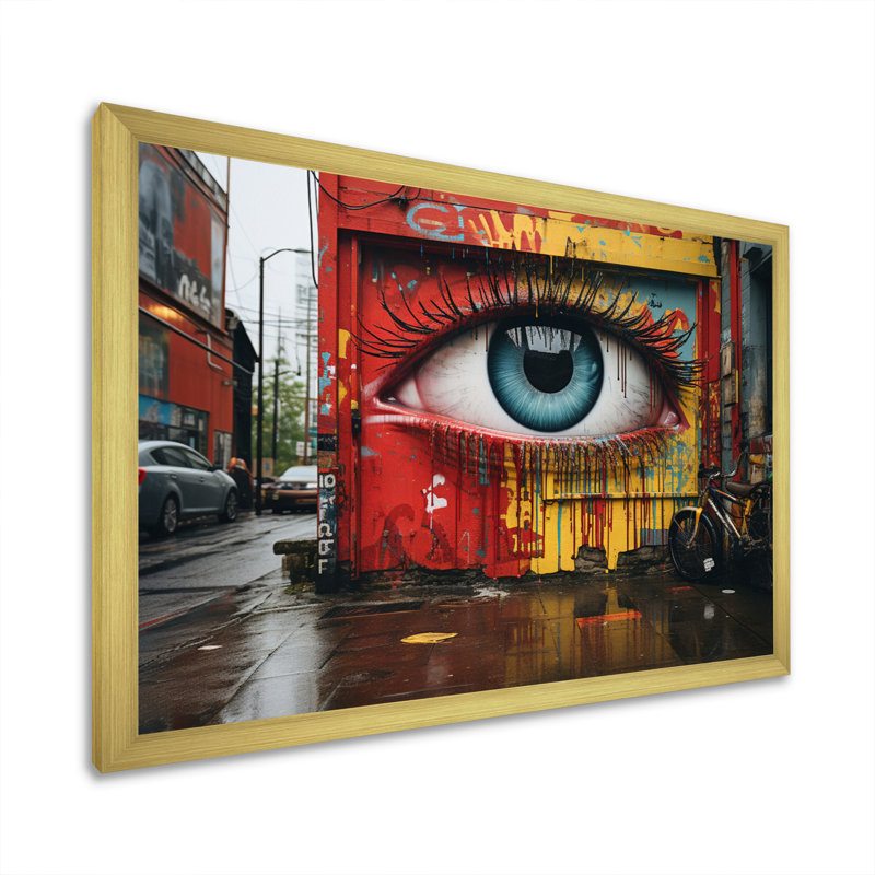 " Toronto Urban Graffiti I ", Gold Picture Framed, 24" H x 32" W x 1" D