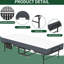 Lit pliant de 75 pouces avec matelas en mousse à mémoire de forme de 5 po, structure en métal portable, facile à ranger dans de petits espaces