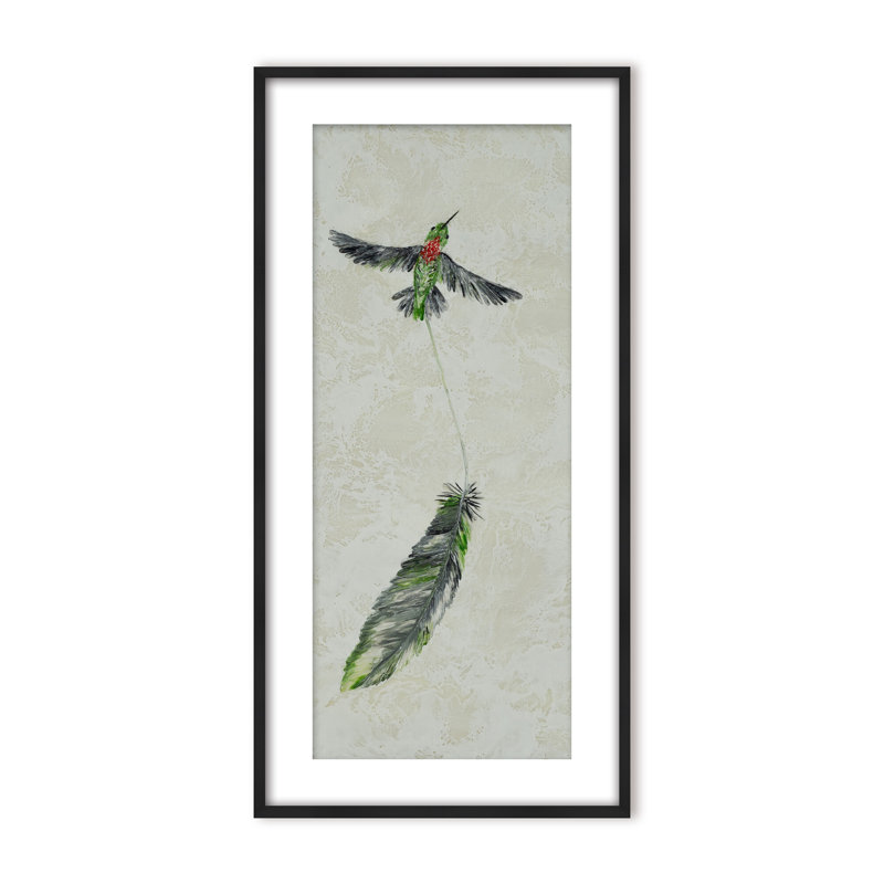 Nature Inspired "Vivid Flutter" Canvas Wall Art By , 48" H x 24" W, Framed Print, White